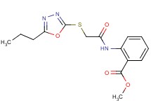 methyl 2-({[(5-propyl-1,3,4-oxadiazol-2-yl)thio]acetyl}amino)benzoate