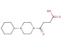 4-(4-cyclohexyl-1-piperazinyl)-4-oxobutanoic acid