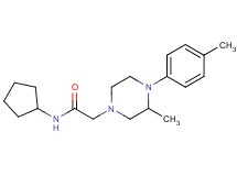 N-cyclopentyl-2-[3-methyl-4-(4-methylphenyl)-1-piperazinyl]acetamide