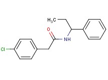 2-(4-chlorophenyl)-N-(1-phenylpropyl)acetamide
