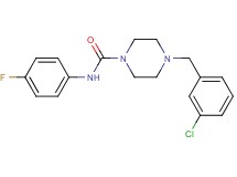 4-(3-chlorobenzyl)-N-(4-fluorophenyl)-1-piperazinecarboxamide