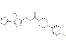 1-(4-fluorophenyl)-4-({[5-(2-furyl)-4-methyl-4H-1,2,4-triazol-3-yl]thio}acetyl)piperazine