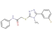 2-{[5-(3-fluorophenyl)-4-methyl-4H-1,2,4-triazol-3-yl]thio}-N-phenylacetamide