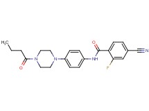N-[4-(4-butyryl-1-piperazinyl)phenyl]-4-cyano-2-fluorobenzamide