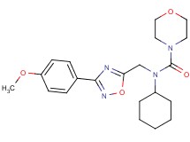 N-cyclohexyl-N-{[3-(4-methoxyphenyl)-1,2,4-oxadiazol-5-yl]methyl}-4-morpholinecarboxamide