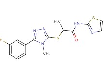 2-{[5-(3-fluorophenyl)-4-methyl-4H-1,2,4-triazol-3-yl]thio}-N-1,3-thiazol-2-ylpropanamide