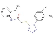 2-{[1-(3,4-dimethylphenyl)-1H-tetrazol-5-yl]thio}-N-(2-ethylphenyl)acetamide