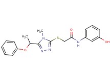 N-(3-hydroxyphenyl)-2-{[4-methyl-5-(1-phenoxyethyl)-4H-1,2,4-triazol-3-yl]thio}acetamide