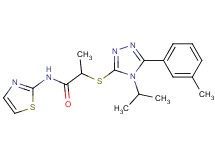 2-{[4-isopropyl-5-(3-methylphenyl)-4H-1,2,4-triazol-3-yl]thio}-N-1,3-thiazol-2-ylpropanamide