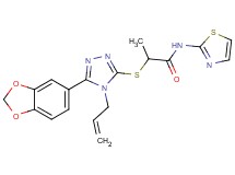 2-{[4-allyl-5-(1,3-benzodioxol-5-yl)-4H-1,2,4-triazol-3-yl]thio}-N-1,3-thiazol-2-ylpropanamide