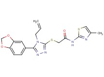 2-{[4-allyl-5-(1,3-benzodioxol-5-yl)-4H-1,2,4-triazol-3-yl]thio}-N-(4-methyl-1,3-thiazol-2-yl)acetamide