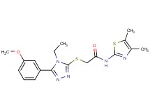 N-(4,5-dimethyl-1,3-thiazol-2-yl)-2-{[4-ethyl-5-(3-methoxyphenyl)-4H-1,2,4-triazol-3-yl]thio}acetamide