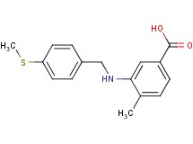 4-methyl-3-{[4-(methylthio)benzyl]amino}benzoic acid