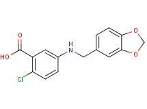 5-[(1,3-benzodioxol-5-ylmethyl)amino]-2-chlorobenzoic acid