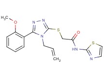 2-{[4-allyl-5-(2-methoxyphenyl)-4H-1,2,4-triazol-3-yl]thio}-N-1,3-thiazol-2-ylacetamide