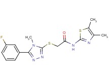 N-(4,5-dimethyl-1,3-thiazol-2-yl)-2-{[5-(3-fluorophenyl)-4-methyl-4H-1,2,4-triazol-3-yl]thio}acetamide