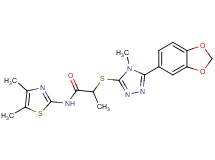2-{[5-(1,3-benzodioxol-5-yl)-4-methyl-4H-1,2,4-triazol-3-yl]thio}-N-(4,5-dimethyl-1,3-thiazol-2-yl)propanamide