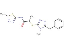 2-[(5-benzyl-4-methyl-4H-1,2,4-triazol-3-yl)thio]-N-(5-methyl-1,3,4-thiadiazol-2-yl)propanamide