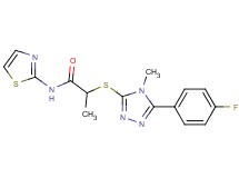 2-{[5-(4-fluorophenyl)-4-methyl-4H-1,2,4-triazol-3-yl]thio}-N-1,3-thiazol-2-ylpropanamide
