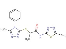 2-[(5-methyl-4-phenyl-4H-1,2,4-triazol-3-yl)thio]-N-(5-methyl-1,3,4-thiadiazol-2-yl)propanamide