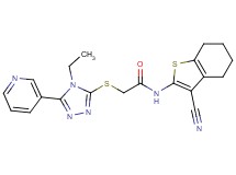 N-(3-cyano-4,5,6,7-tetrahydro-1-benzothien-2-yl)-2-{[4-ethyl-5-(3-pyridinyl)-4H-1,2,4-triazol-3-yl]thio}acetamide