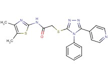 N-(4,5-dimethyl-1,3-thiazol-2-yl)-2-{[4-phenyl-5-(4-pyridinyl)-4H-1,2,4-triazol-3-yl]thio}acetamide