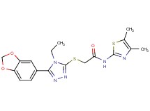 2-{[5-(1,3-benzodioxol-5-yl)-4-ethyl-4H-1,2,4-triazol-3-yl]thio}-N-(4,5-dimethyl-1,3-thiazol-2-yl)acetamide