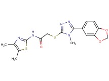 2-{[5-(1,3-benzodioxol-5-yl)-4-methyl-4H-1,2,4-triazol-3-yl]thio}-N-(4,5-dimethyl-1,3-thiazol-2-yl)acetamide