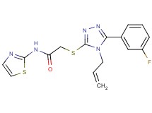 2-{[4-allyl-5-(3-fluorophenyl)-4H-1,2,4-triazol-3-yl]thio}-N-1,3-thiazol-2-ylacetamide