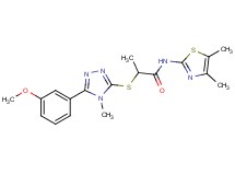 N-(4,5-dimethyl-1,3-thiazol-2-yl)-2-{[5-(3-methoxyphenyl)-4-methyl-4H-1,2,4-triazol-3-yl]thio}propanamide