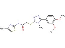 2-{[5-(3,4-dimethoxyphenyl)-4-methyl-4H-1,2,4-triazol-3-yl]thio}-N-(4-methyl-1,3-thiazol-2-yl)acetamide