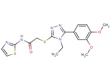 2-{[5-(3,4-dimethoxyphenyl)-4-ethyl-4H-1,2,4-triazol-3-yl]thio}-N-1,3-thiazol-2-ylacetamide