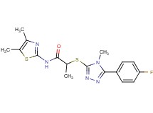 N-(4,5-dimethyl-1,3-thiazol-2-yl)-2-{[5-(4-fluorophenyl)-4-methyl-4H-1,2,4-triazol-3-yl]thio}propanamide