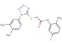 2-{[1-(3,4-dimethylphenyl)-1H-tetrazol-5-yl]thio}-N-(5-fluoro-2-methylphenyl)acetamide