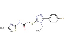 2-{[4-ethyl-5-(4-fluorophenyl)-4H-1,2,4-triazol-3-yl]thio}-N-(4-methyl-1,3-thiazol-2-yl)acetamide