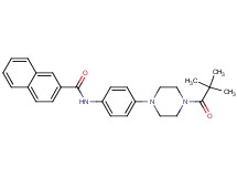 N-{4-[4-(2,2-dimethylpropanoyl)-1-piperazinyl]phenyl}-2-naphthamide