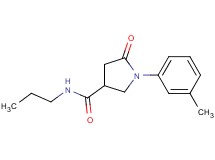 1-(3-methylphenyl)-5-oxo-N-propyl-3-pyrrolidinecarboxamide