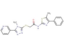 N-(5-methyl-4-phenyl-1,3-thiazol-2-yl)-2-{[4-methyl-5-(3-pyridinyl)-4H-1,2,4-triazol-3-yl]thio}acetamide