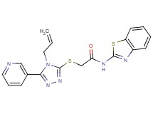 2-{[4-allyl-5-(3-pyridinyl)-4H-1,2,4-triazol-3-yl]thio}-N-1,3-benzothiazol-2-ylacetamide