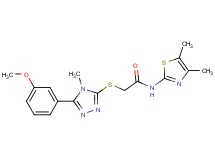 N-(4,5-dimethyl-1,3-thiazol-2-yl)-2-{[5-(3-methoxyphenyl)-4-methyl-4H-1,2,4-triazol-3-yl]thio}acetamide