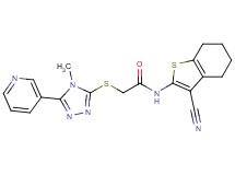 N-(3-cyano-4,5,6,7-tetrahydro-1-benzothien-2-yl)-2-{[4-methyl-5-(3-pyridinyl)-4H-1,2,4-triazol-3-yl]thio}acetamide