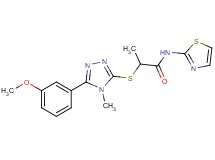 2-{[5-(3-methoxyphenyl)-4-methyl-4H-1,2,4-triazol-3-yl]thio}-N-1,3-thiazol-2-ylpropanamide