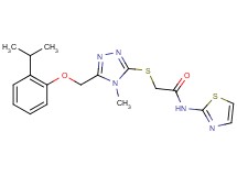 2-({5-[(2-isopropylphenoxy)methyl]-4-methyl-4H-1,2,4-triazol-3-yl}thio)-N-1,3-thiazol-2-ylacetamide