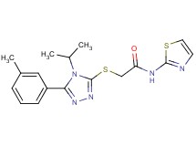 2-{[4-isopropyl-5-(3-methylphenyl)-4H-1,2,4-triazol-3-yl]thio}-N-1,3-thiazol-2-ylacetamide