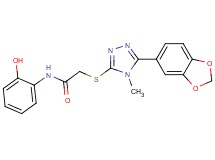 2-{[5-(1,3-benzodioxol-5-yl)-4-methyl-4H-1,2,4-triazol-3-yl]thio}-N-(2-hydroxyphenyl)acetamide