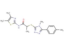 N-(4,5-dimethyl-1,3-thiazol-2-yl)-2-{[4-methyl-5-(4-methylphenyl)-4H-1,2,4-triazol-3-yl]thio}propanamide