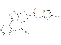 2-{[4-isobutyl-5-(3-pyridinyl)-4H-1,2,4-triazol-3-yl]thio}-N-(4-methyl-1,3-thiazol-2-yl)propanamide