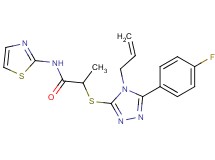 2-{[4-allyl-5-(4-fluorophenyl)-4H-1,2,4-triazol-3-yl]thio}-N-1,3-thiazol-2-ylpropanamide