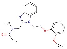 N-({1-[2-(2-methoxyphenoxy)ethyl]-1H-benzimidazol-2-yl}methyl)-N-methylacetamide
