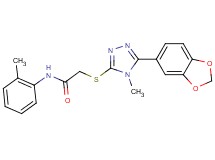 2-{[5-(1,3-benzodioxol-5-yl)-4-methyl-4H-1,2,4-triazol-3-yl]thio}-N-(2-methylphenyl)acetamide